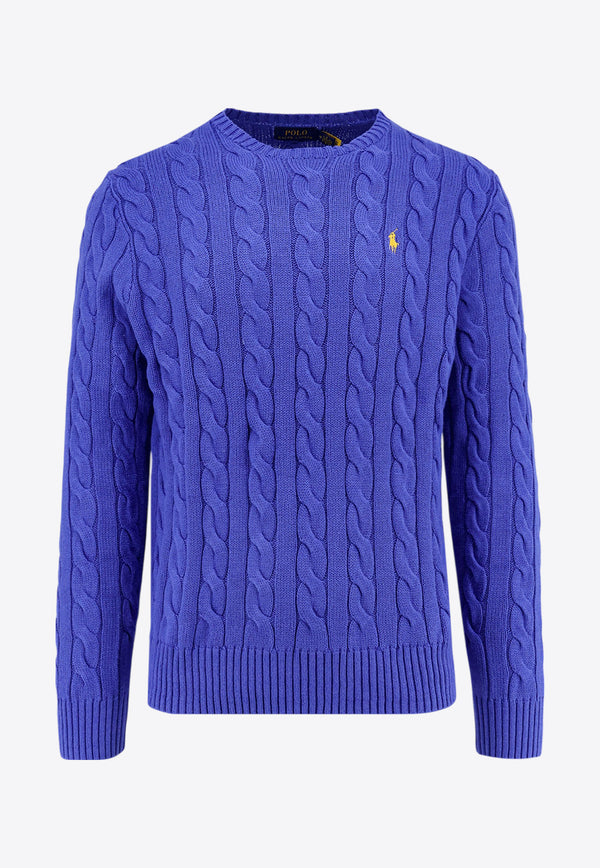 Polo Ralph Lauren Cable Knit Logo Sweater Blue 710775885_514_Blue_30897895