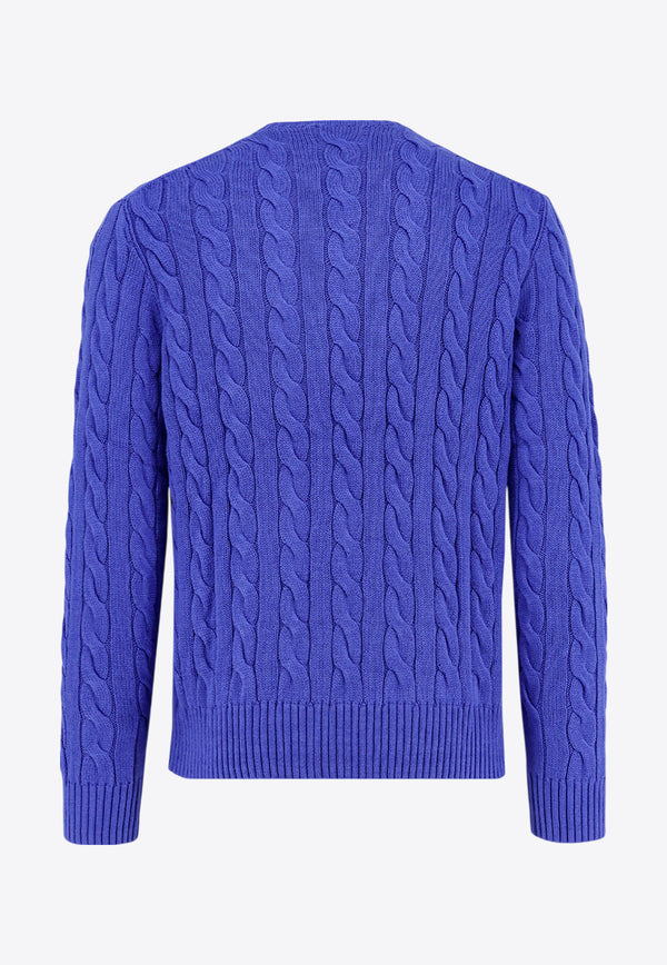 Polo Ralph Lauren Cable Knit Logo Sweater Blue 710775885_514_Blue_30897895