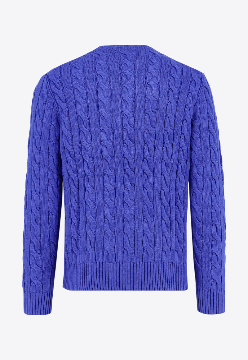 Polo Ralph Lauren Cable Knit Logo Sweater Blue 710775885_514_Blue_30897895