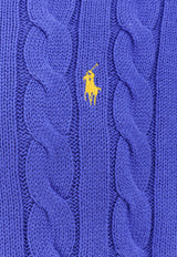 Polo Ralph Lauren Cable Knit Logo Sweater Blue 710775885_514_Blue_30897895