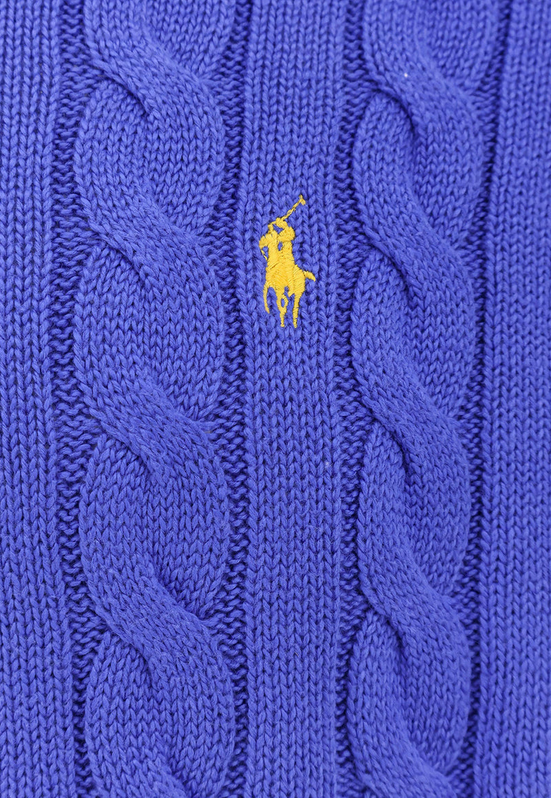 Polo Ralph Lauren Cable Knit Logo Sweater Blue 710775885_514_Blue_30897895