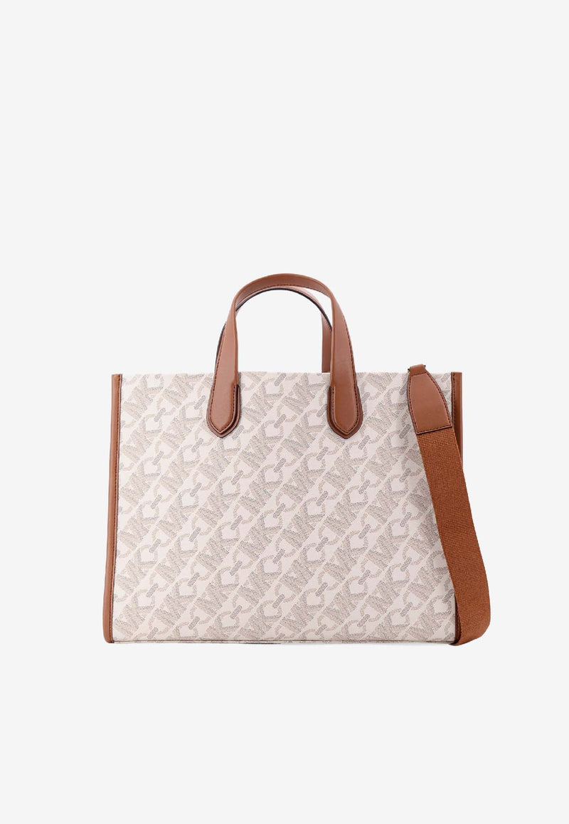 Michael Kors Large Gigi Empire Logo Print Canvas Tote Bag Beige 30H3G3GT3B_099_OneColor_29844291