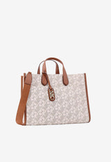 Michael Kors Large Gigi Empire Logo Print Canvas Tote Bag Beige 30H3G3GT3B_099_OneColor_29844291