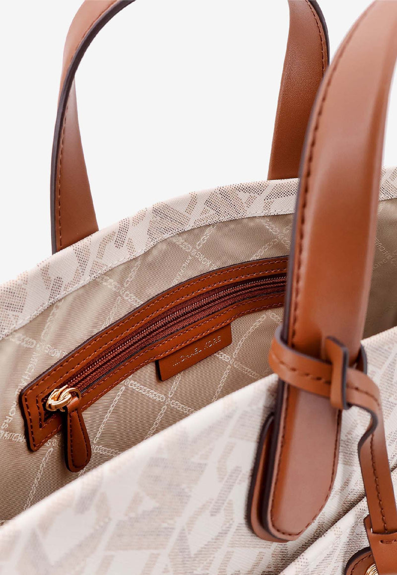 Michael Kors Large Gigi Empire Logo Print Canvas Tote Bag Beige 30H3G3GT3B_099_OneColor_29844291