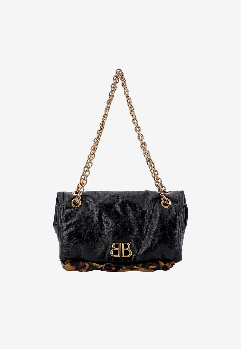 Balenciaga Small Monaco Chain Shoulder Bag Black 7918472AA5C_1062_Black_29847371