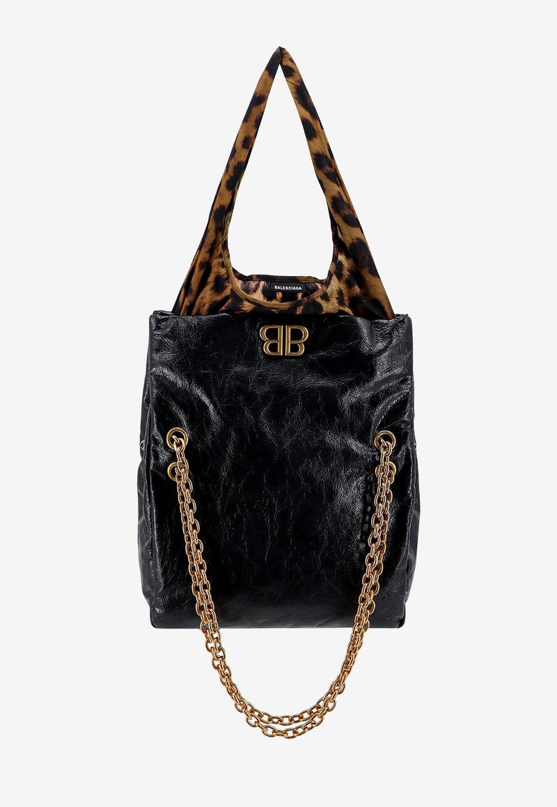 Balenciaga Small Monaco Chain Shoulder Bag Black 7918472AA5C_1062_Black_29847371