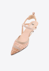 Fendi Colibrì Lite 55 FF Mesh Slingback Pumps Pink 8J8589AQ6U_F1R8N_Pink_29853644