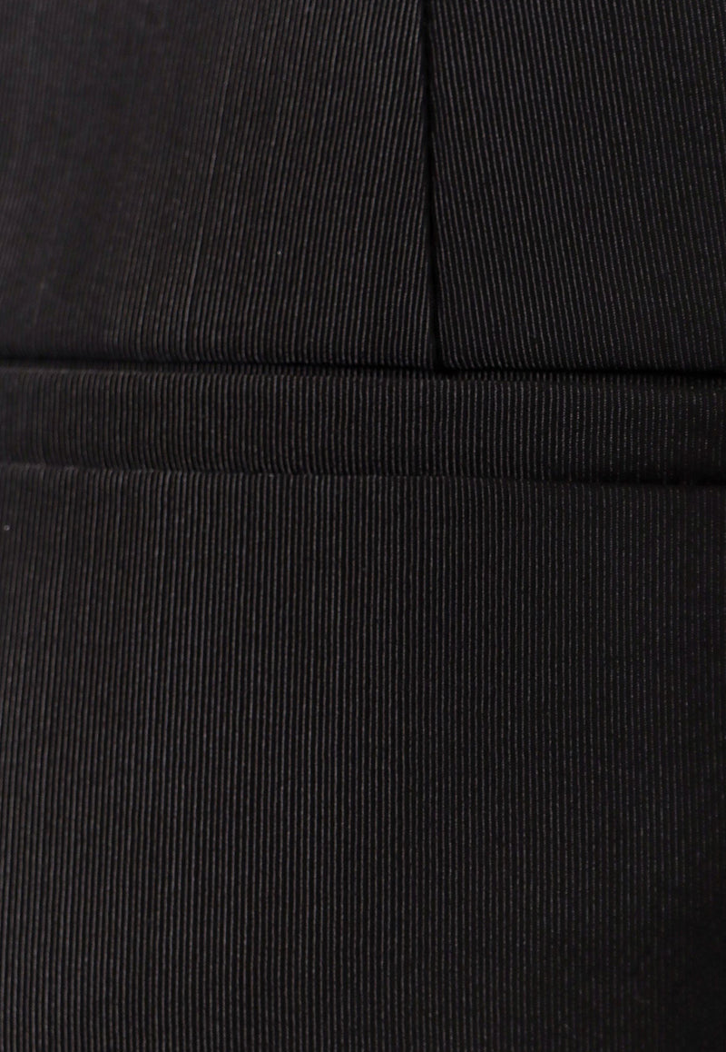 Saint Laurent Wool-Blend Tailored Pants with Pressed-Crease 774421Y6D38_1000_Black_29854387