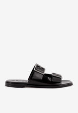 Aeyde Tonya Double-Strap Leather Sandals Dark Brown A11FSBRNS08FL180SS25800001_BLACK_Brown_29848379