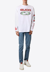Gucci Printed Long-Sleeved T-shirt White 784364XJGRB_9074_White_29852252