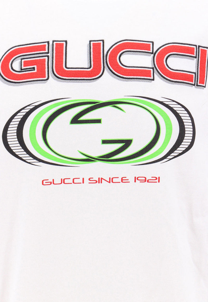 Gucci Printed Long-Sleeved T-shirt White 784364XJGRB_9074_White_29852252