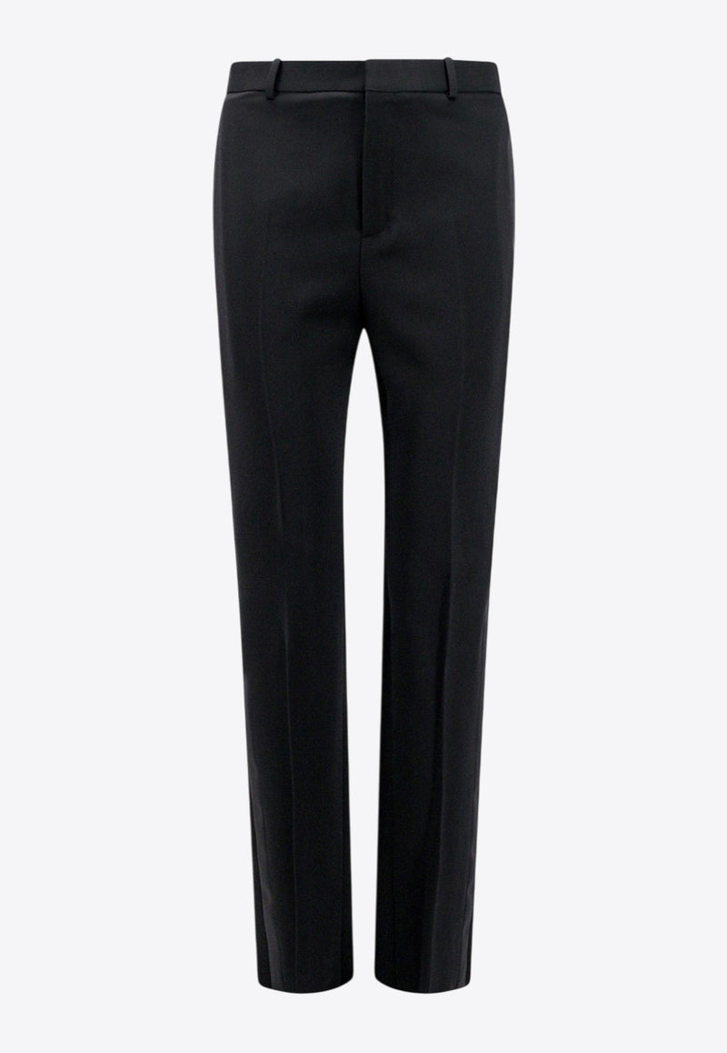 Saint Laurent Wool Tailored Pants with Satin-Bands 751477Y7E63_1000_Black_29851782
