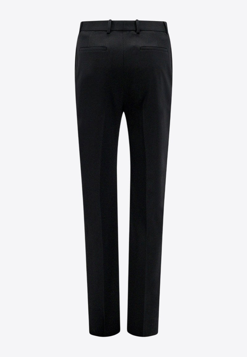 Saint Laurent Wool Tailored Pants with Satin-Bands 751477Y7E63_1000_Black_29851782