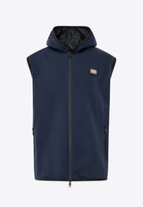 Dolce & Gabbana Logo-Plaque Zip-Up Vest Blue G9AOGTGH487_B0665_Blue_29845403