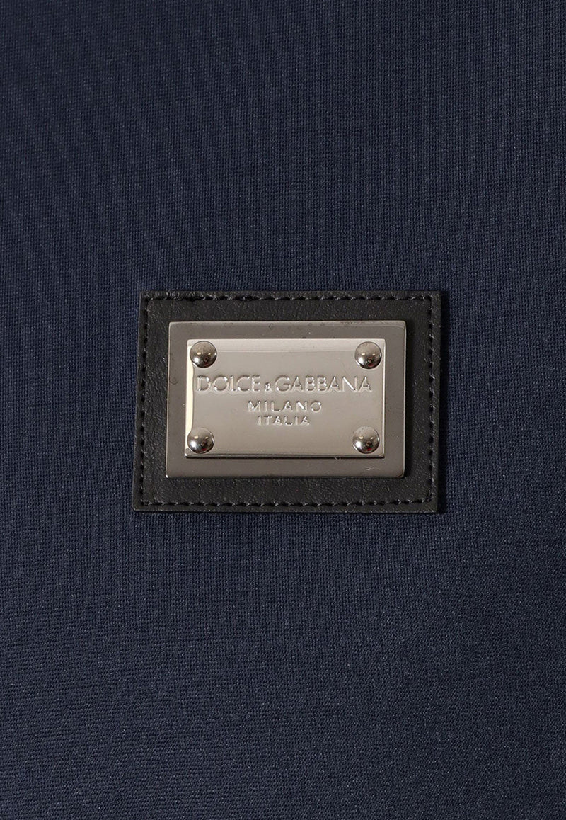 Dolce & Gabbana Logo-Plaque Zip-Up Vest Blue G9AOGTGH487_B0665_Blue_29845403