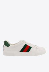 Gucci Ace Web-Trim Leather Sneakers White 757892AACAG_9055_White_29851616