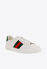Gucci Ace Web-Trim Leather Sneakers White 757892AACAG_9055_White_29851616