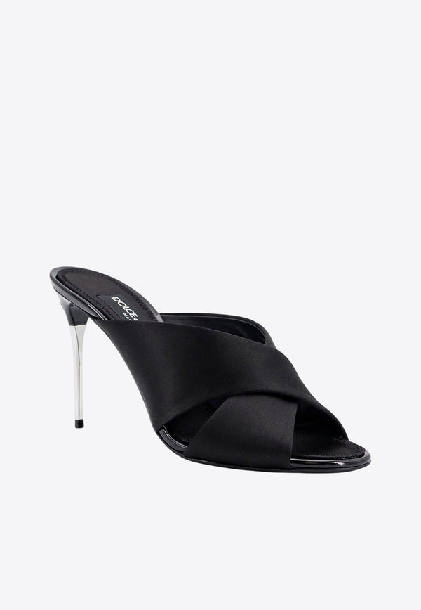 Dolce & Gabbana 85 Keira Satin Sandals Black CR1738AV799_8B956_Black_29842113