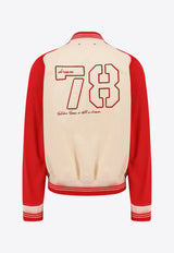 Golden Goose DB Logo Embroidered Bomber Jacket Red GMP02128P001856_15722_Red_29857299