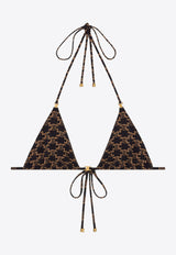 Celine Triomphe Print Triangle Bikini Top Brown 2X54H939T_17BR_Brown_29850323