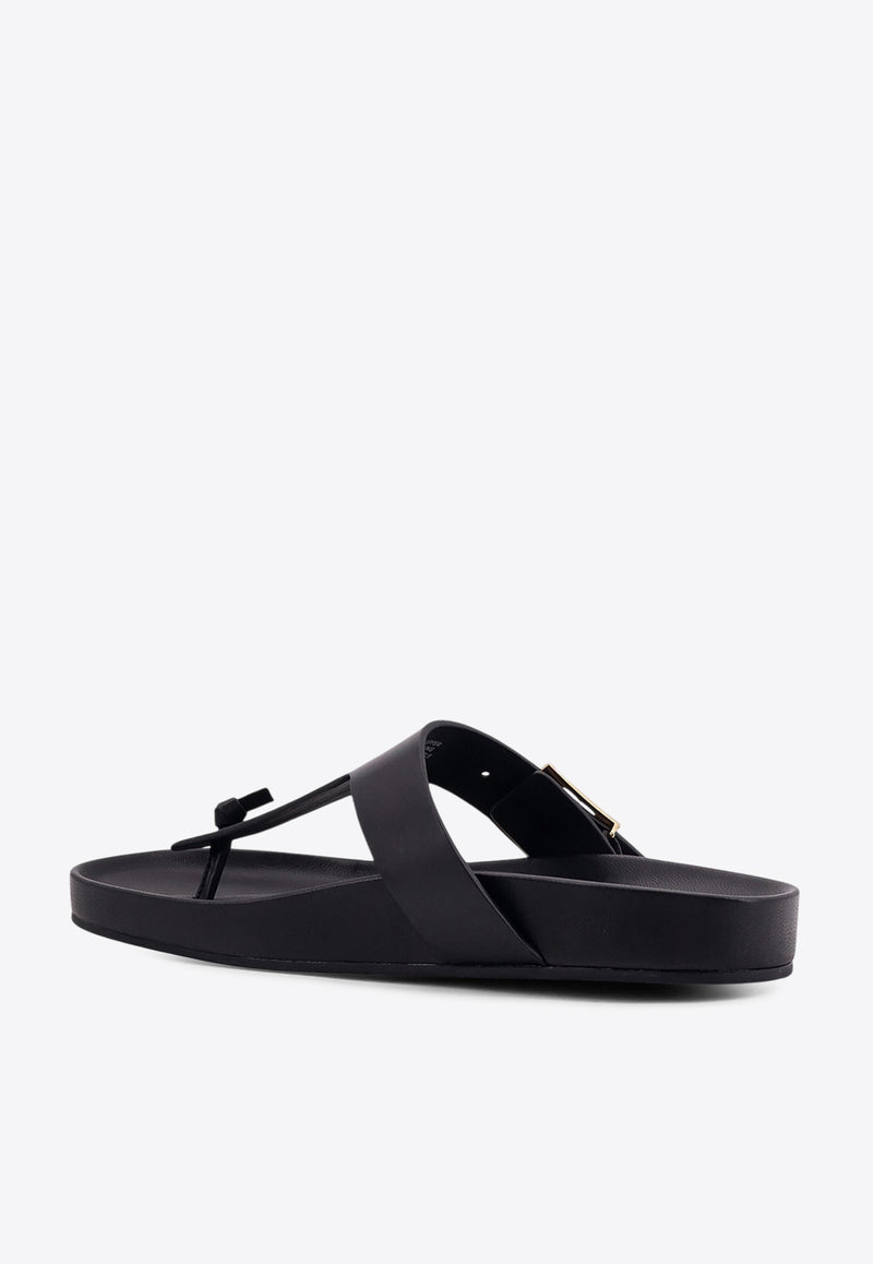 Tory Burch Mellow Leather T-strap Sandals 155190004_PERFECT BLACK_29847024