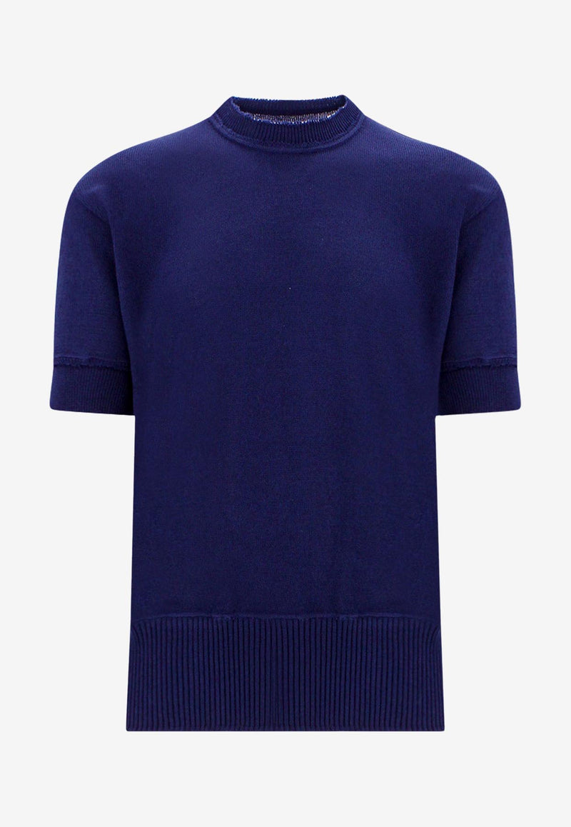 Maison Margiela Wool Knit T-shirt Blue S50HL0008S18204_477_Blue_29845452