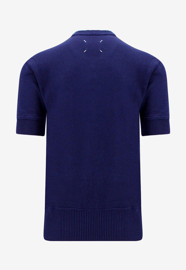 Maison Margiela Wool Knit T-shirt Blue S50HL0008S18204_477_Blue_29845452