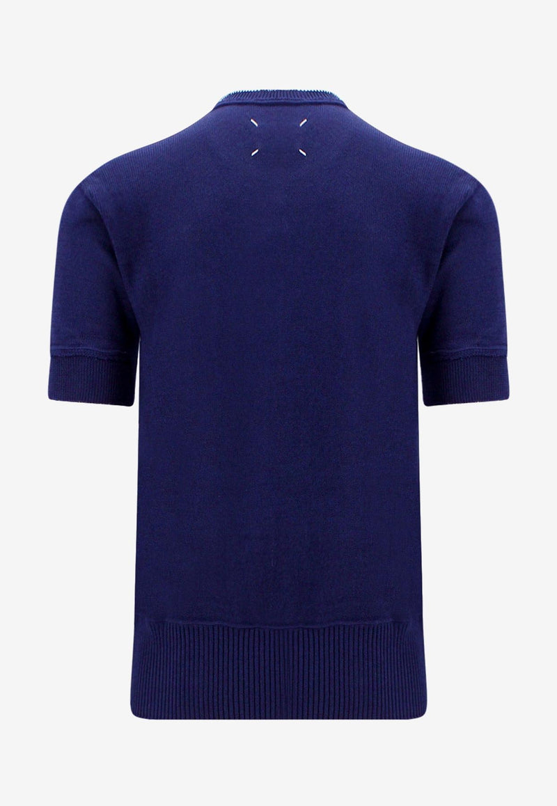 Maison Margiela Wool Knit T-shirt Blue S50HL0008S18204_477_Blue_29845452