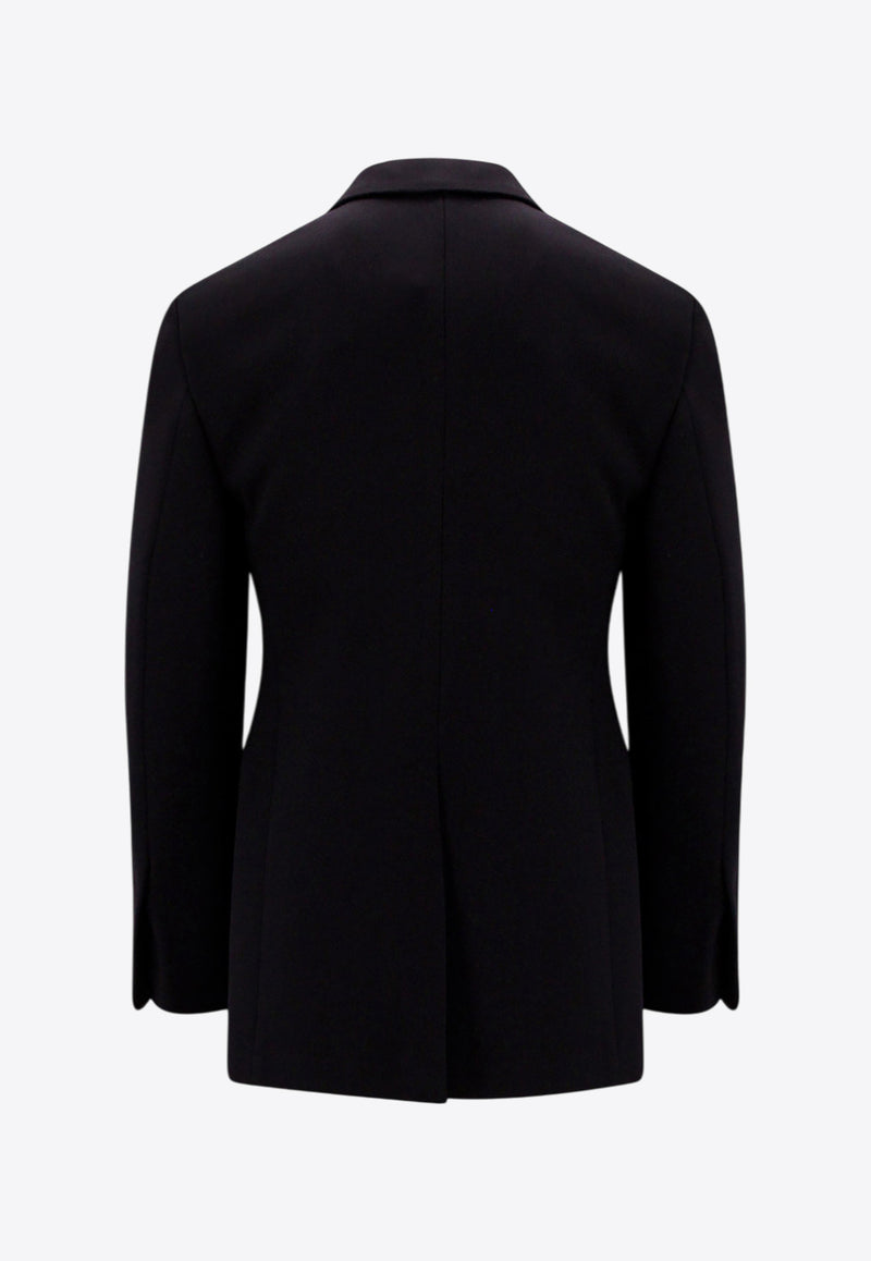 Ferragamo Single-Breasted Tuxedo Blazer Black 142202761935_NERO_Black_29845354