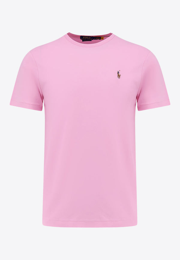 Polo Ralph Lauren Logo Embroidered Crewneck T-shirt Pink 710740727_010_Pink_30897422