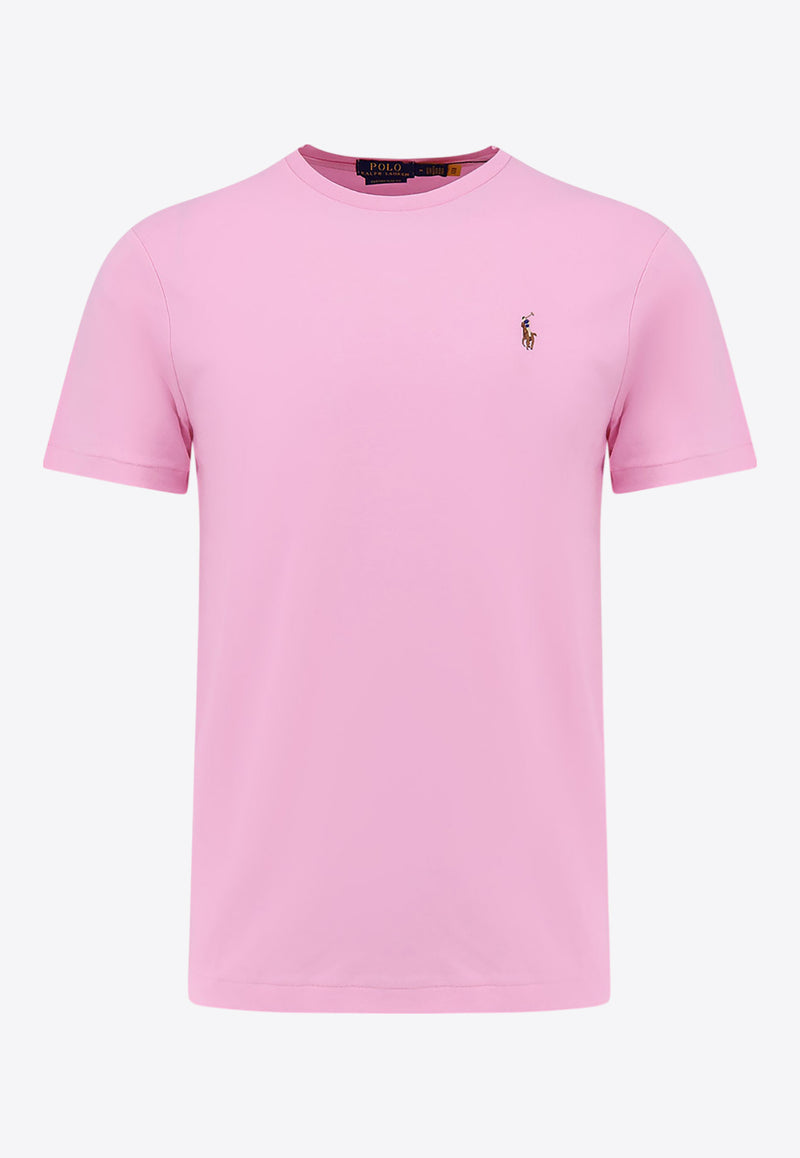 Polo Ralph Lauren Logo Embroidered Crewneck T-shirt Pink 710740727_010_Pink_30897422