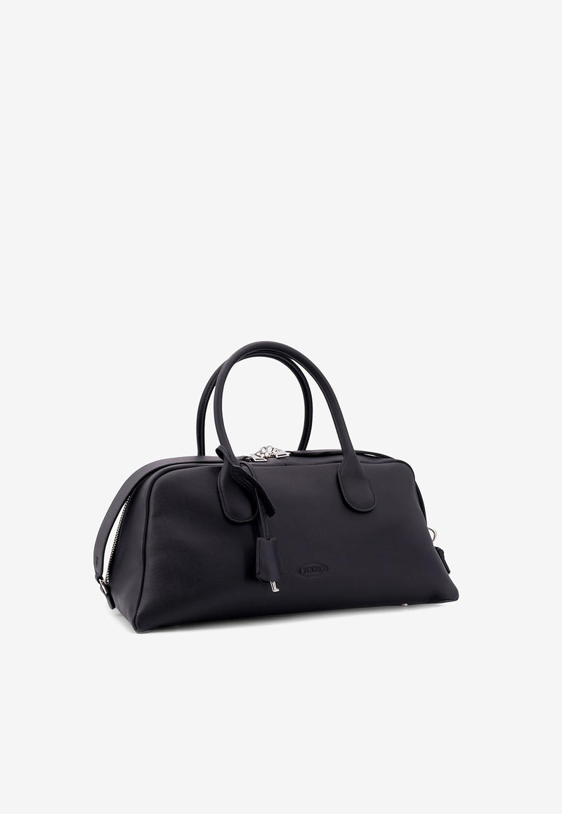 Tod's Medium Darsena Leather Duffel Bag with Padlock Black XBWAQBH0250YAT_B999_Black_30897907