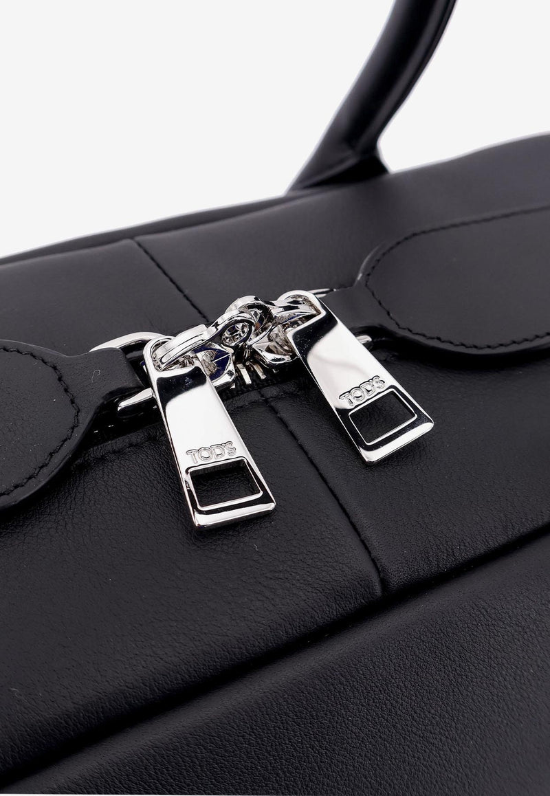 Tod's Medium Darsena Leather Duffel Bag with Padlock Black XBWAQBH0250YAT_B999_Black_30897907