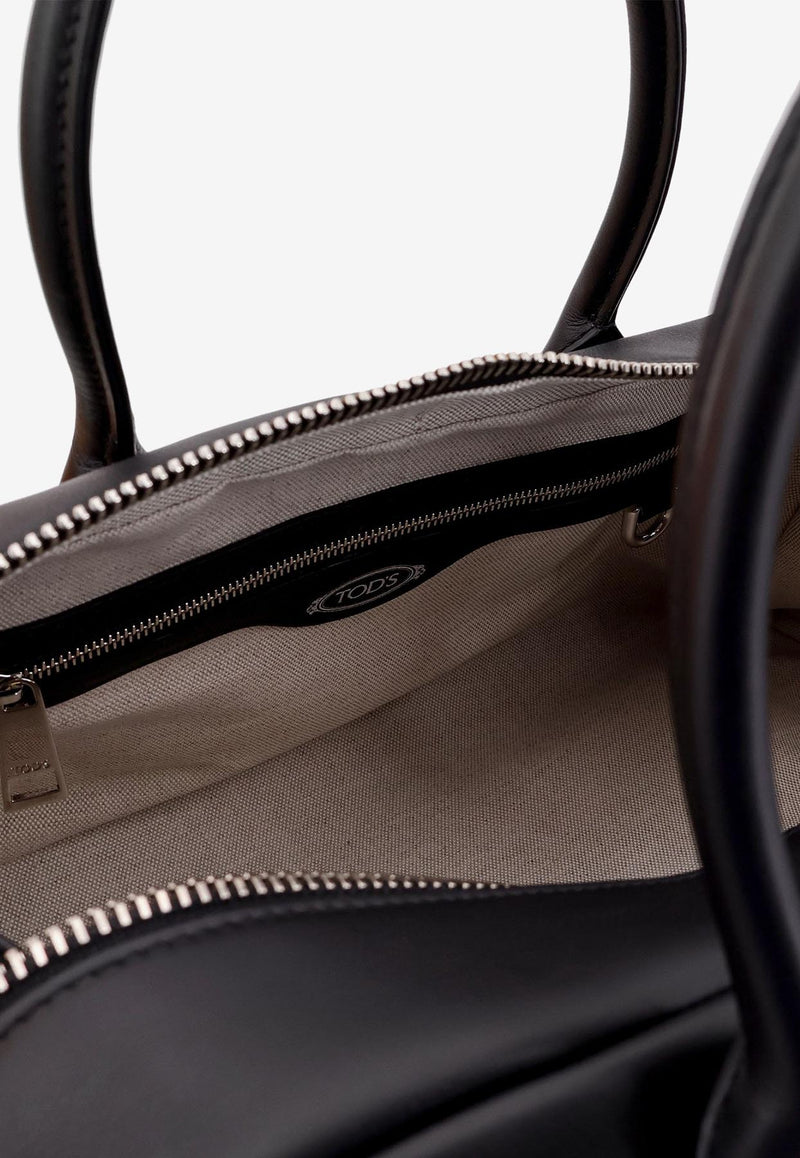 Tod's Medium Darsena Leather Duffel Bag with Padlock Black XBWAQBH0250YAT_B999_Black_30897907