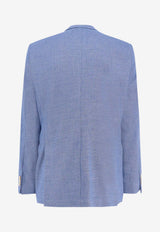 Hugo Boss Single-Breasted Linen Blazer Blue 50498700_413_Blue_30898745