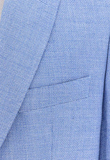 Hugo Boss Single-Breasted Linen Blazer Blue 50498700_413_Blue_30898745