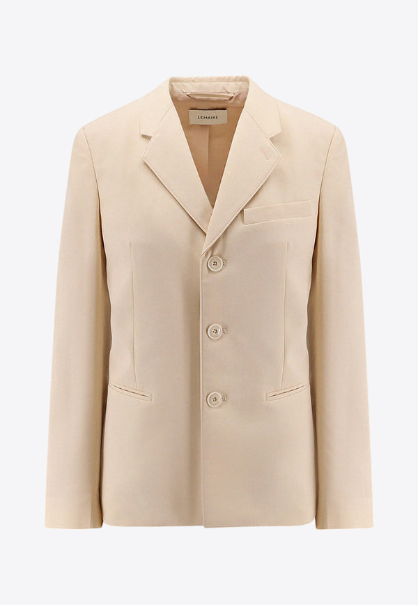 Lemaire Single-Breasted Buttoned Blazer Beige JA1071LF1362_BG198_Beige_30632794