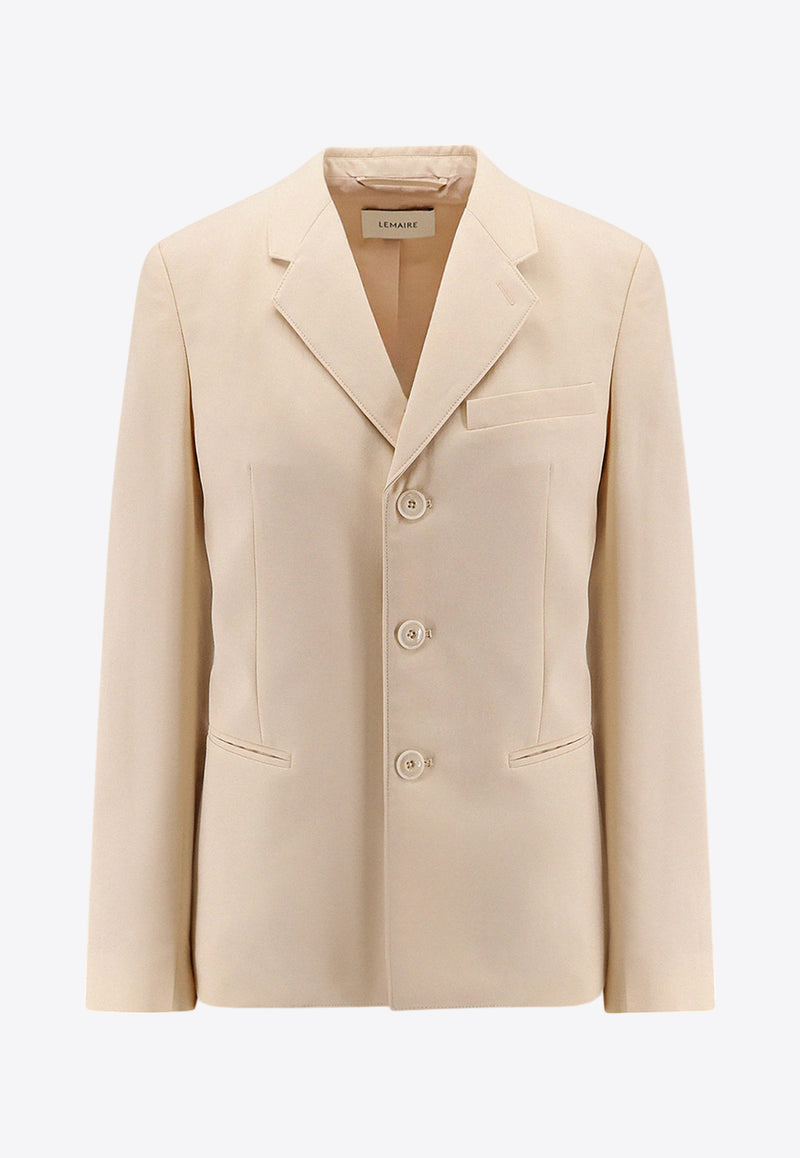 Lemaire Single-Breasted Buttoned Blazer Beige JA1071LF1362_BG198_Beige_30632794