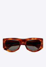 Gucci Rectangular Frame Logo Sunglasses Gray 819799J0740_2312_Brown_29854433