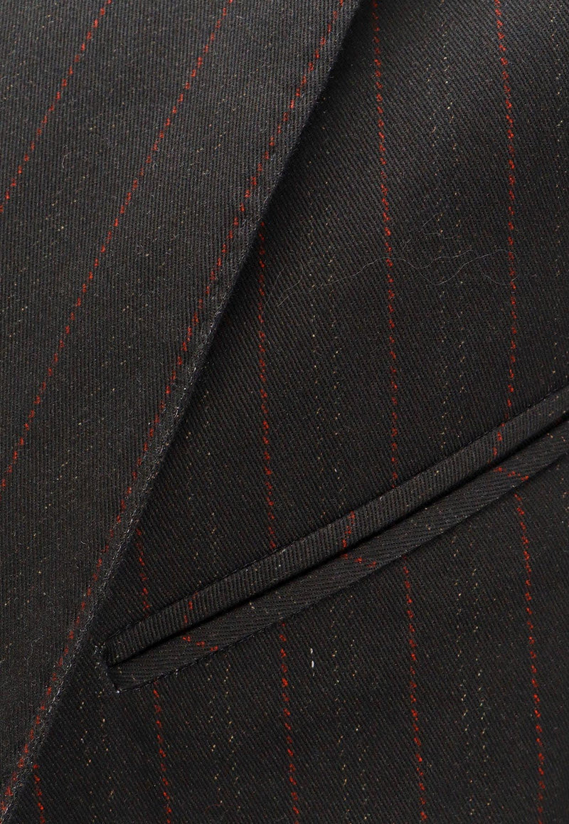 Maison Margiela Pinstripe Single-Breasted Blazer Black S50BN0524M35012_001S_Black_29845768