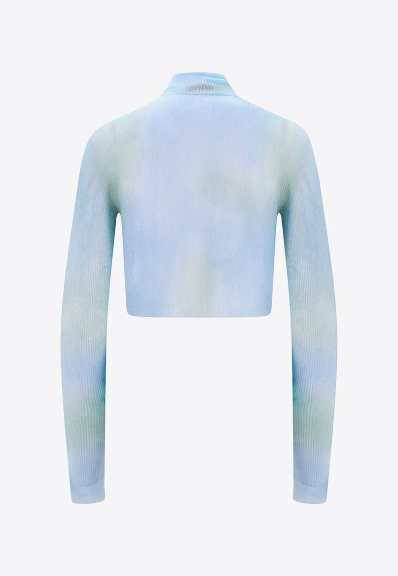 Off-White Turtleneck Cropped Top Blue OWHF037S23KNI001_4001_Blue_29847288