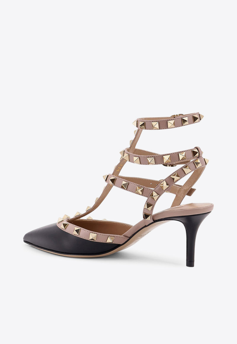 Valentino Rockstud 65 Leather Caged Pumps Black 7W2S0375VODN91_Black_29842123