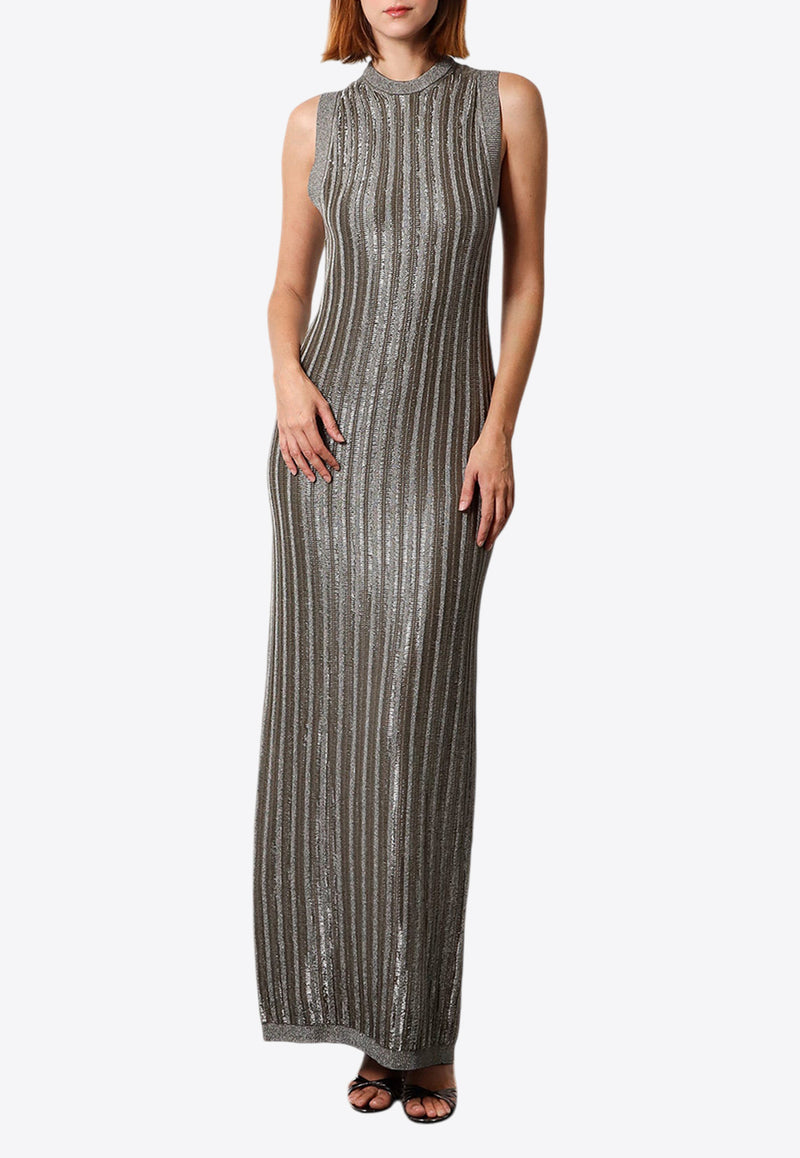 Tom Ford Rib-Knit Wool Blend Maxi Dress Green ACK524YAX749_FG181_Green_29847953