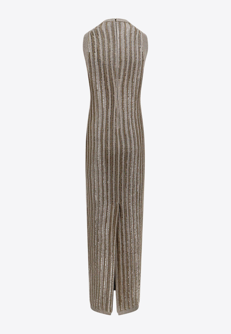 Tom Ford Rib-Knit Wool Blend Maxi Dress Green ACK524YAX749_FG181_Green_29847953