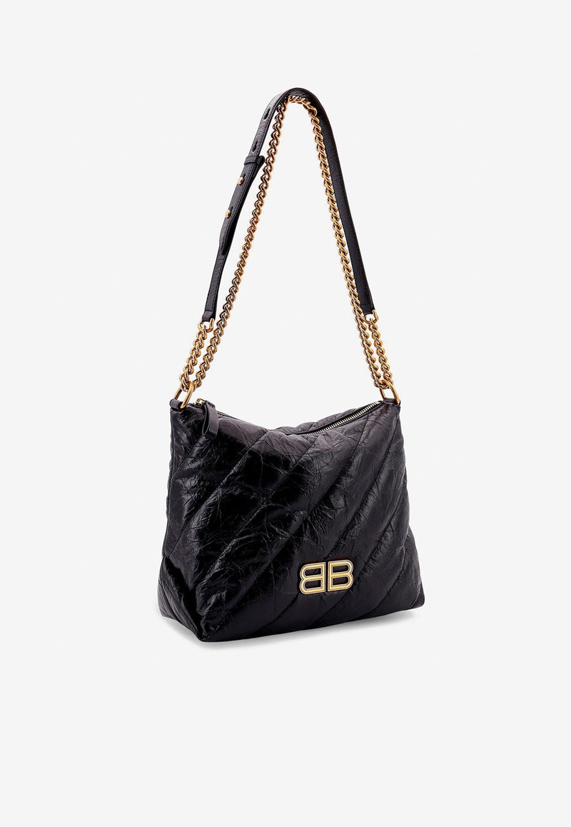 Balenciaga Small Crush Quilted Leather Hobo Bag Black 806479210J1_1000_Black_29848182