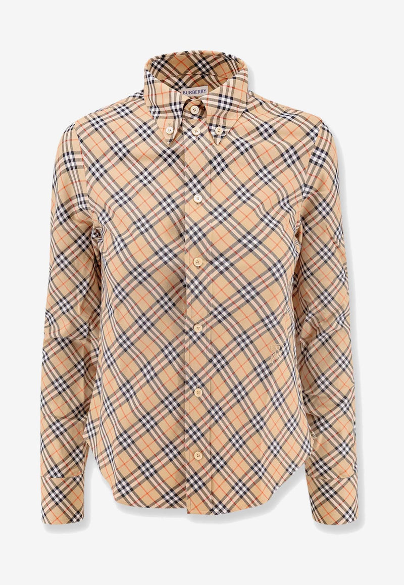 Burberry Vintage Check Long-Sleeved Shirt Beige 8098252_B9368_OneColor_29848478