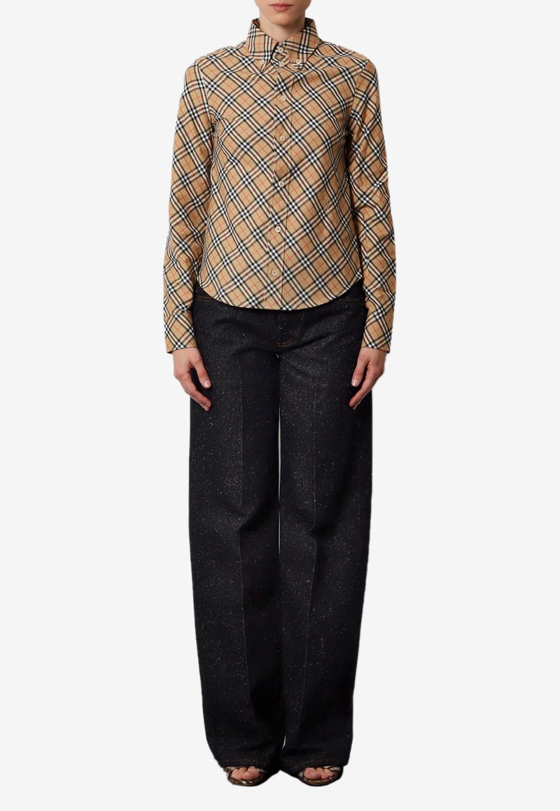 Burberry Vintage Check Long-Sleeved Shirt Beige 8098252_B9368_OneColor_29848478