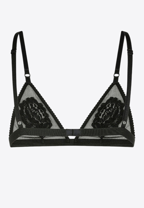 Dolce & Gabbana Floral-Motif Triangle Bra Black O1G24TONQ79_N0000_Black_29845799