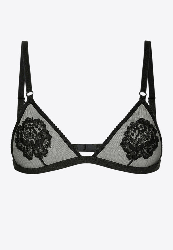Dolce & Gabbana Floral-Motif Triangle Bra Black O1G24TONQ79_N0000_Black_29845799