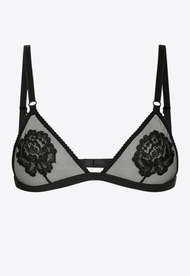 Dolce & Gabbana Floral-Motif Triangle Bra Black O1G24TONQ79_N0000_Black_29845799